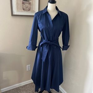 Lafayette navy Cotton Poly dress